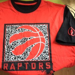Raptors - T -Shirt (M) Red & Black
